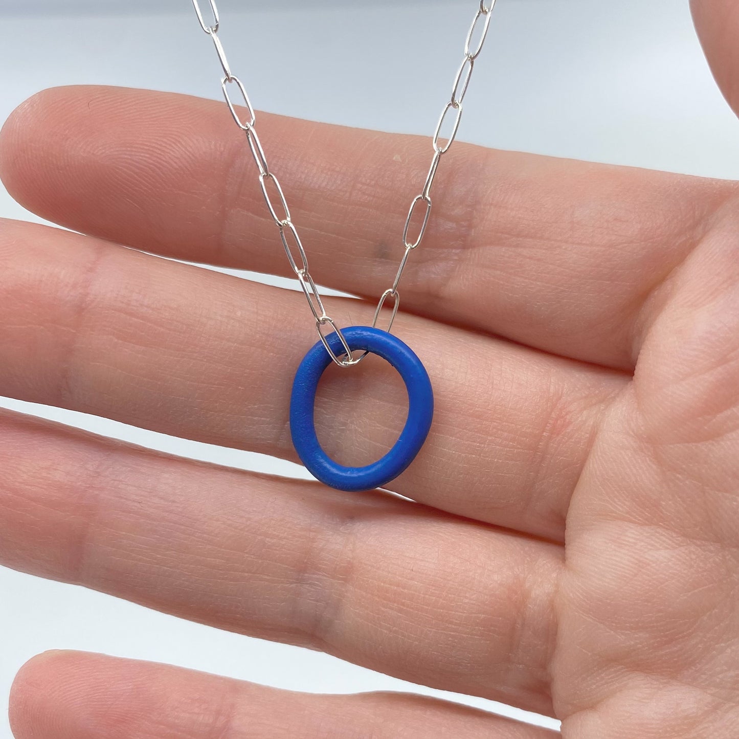 Circle Pendant (silver chain)