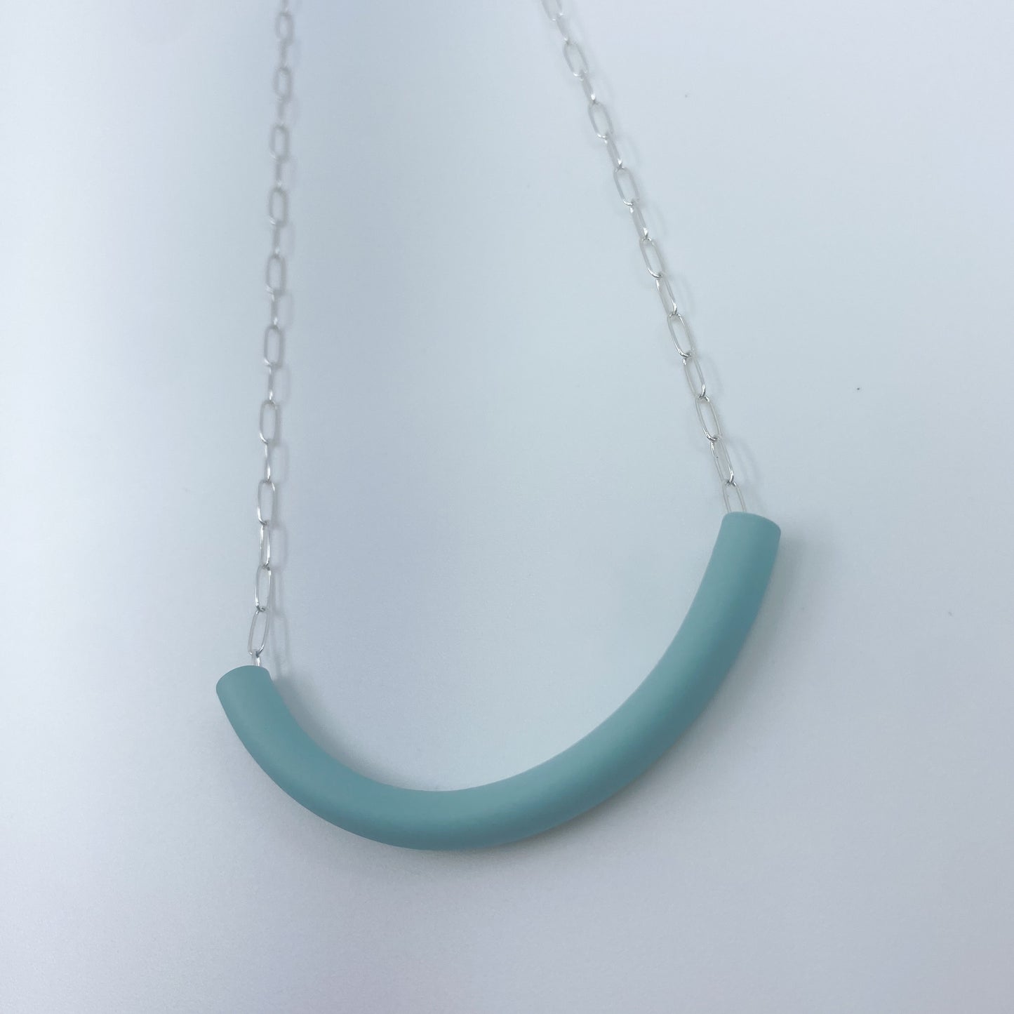 Noodle Necklace (silver chain)