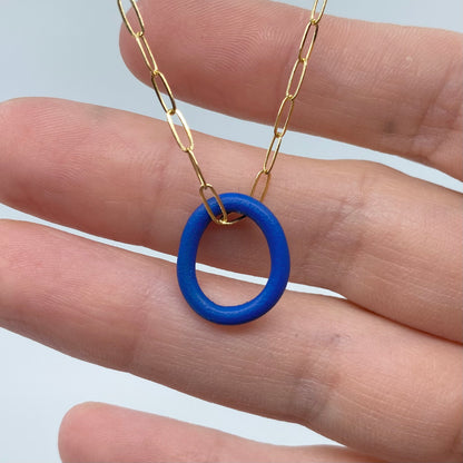 Circle Pendant (gold chain)